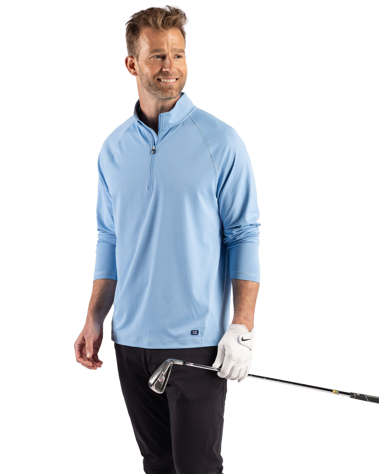 Cutter & Buck Men's Prospect Recycled Featherlight Stretch Quarter Zip-10