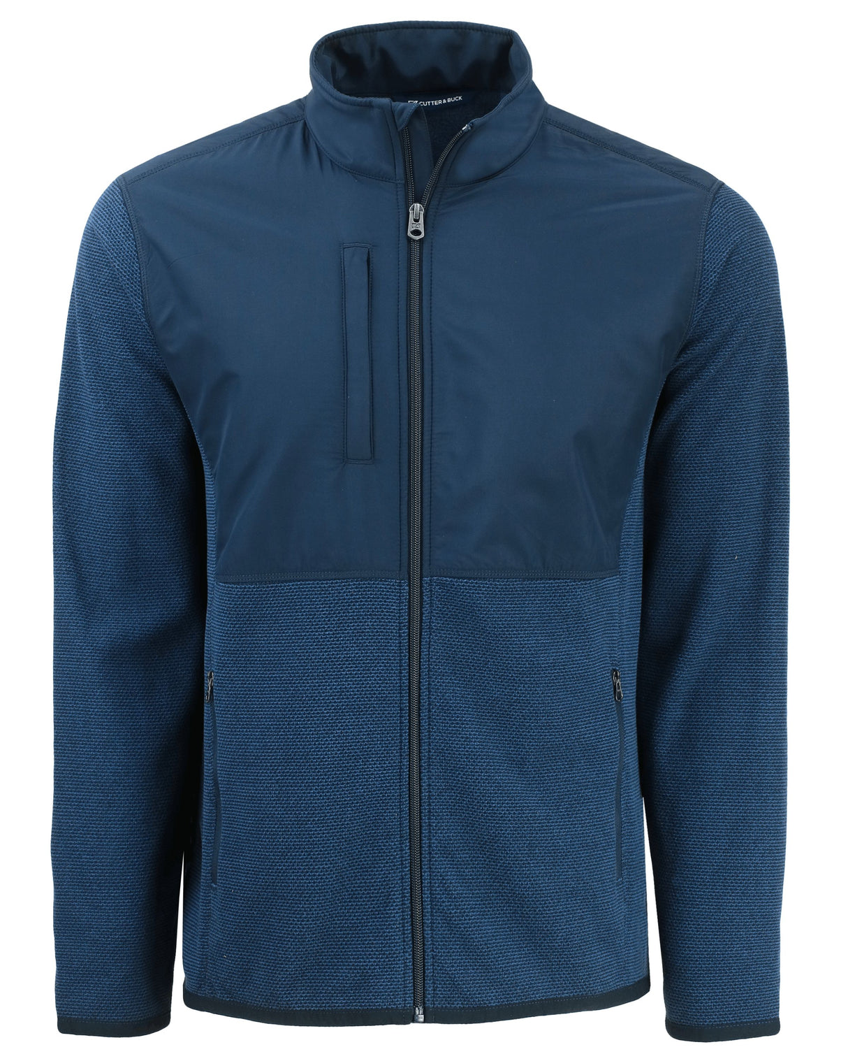 Cutter & Buck Men's Hunts Point Recycled Fleece Hybrid Full Zip Jacket-5