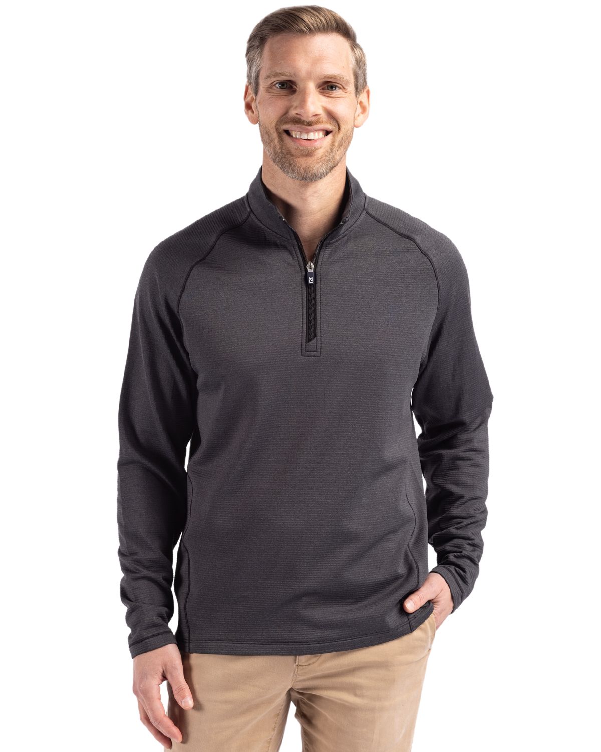 Cutter & Buck Men's Peshastin Recycled GridFleece Half Zip Pullover-4