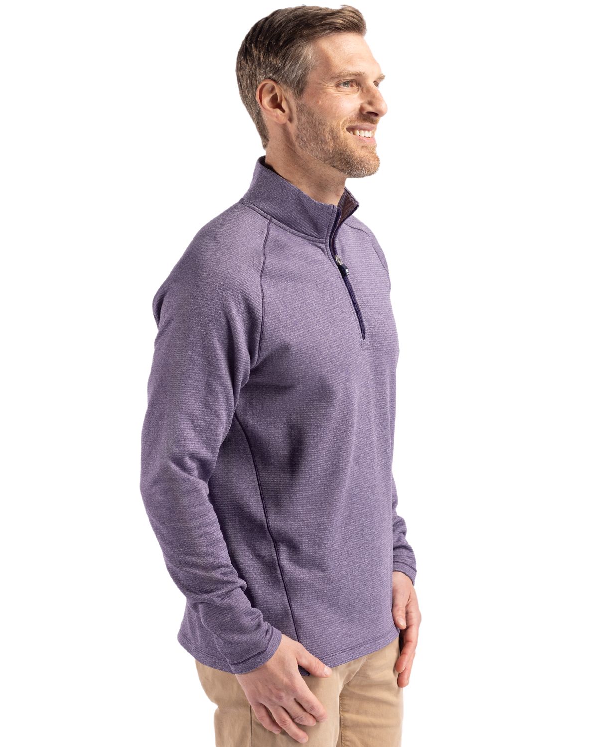 Cutter & Buck Men's Peshastin Recycled GridFleece Half Zip Pullover-3