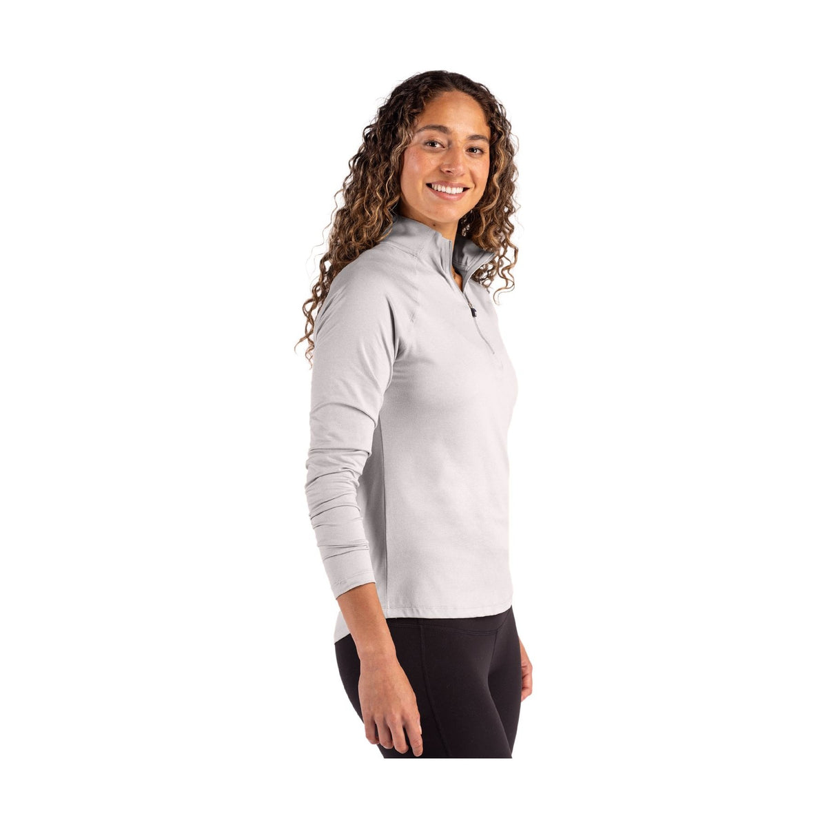 Cutter & Buck Women's Coastline Recycled Double Peached Quarter Zip Pullover-3