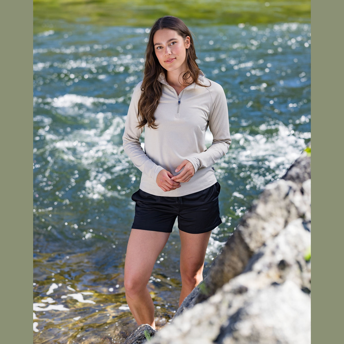 Cutter & Buck Women's Coastline Recycled Double Peached Quarter Zip Pullover-9