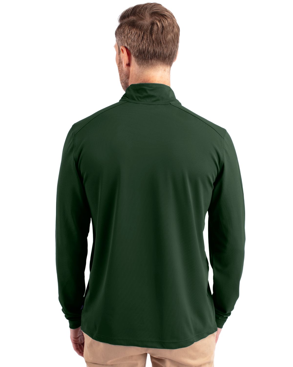 Cutter & Buck Men's Virtue Recycled Featherlight Pique Quarter Zip Pullover-2