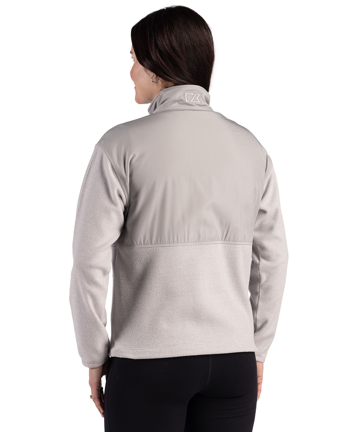 Cutter & Buck Women's Hunts Point Recycled Fleece Hybrid Full Zip Jacket-5