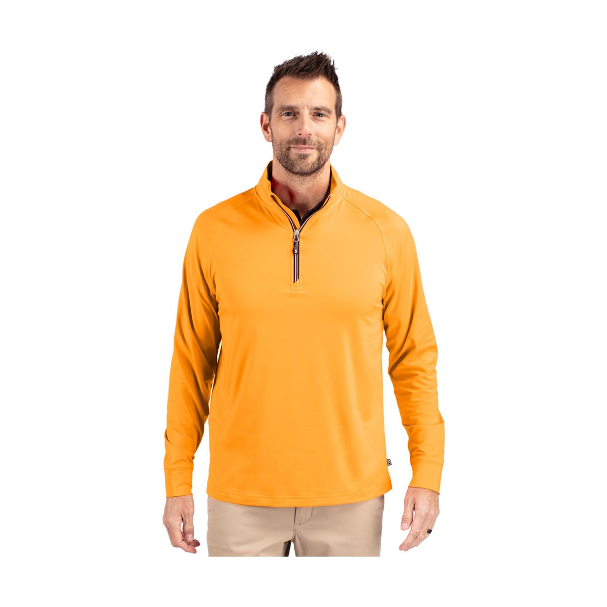 Cutter & Buck Men's Adapt Recycled Soft Knit Stretch Quarter Zip Pullover-1