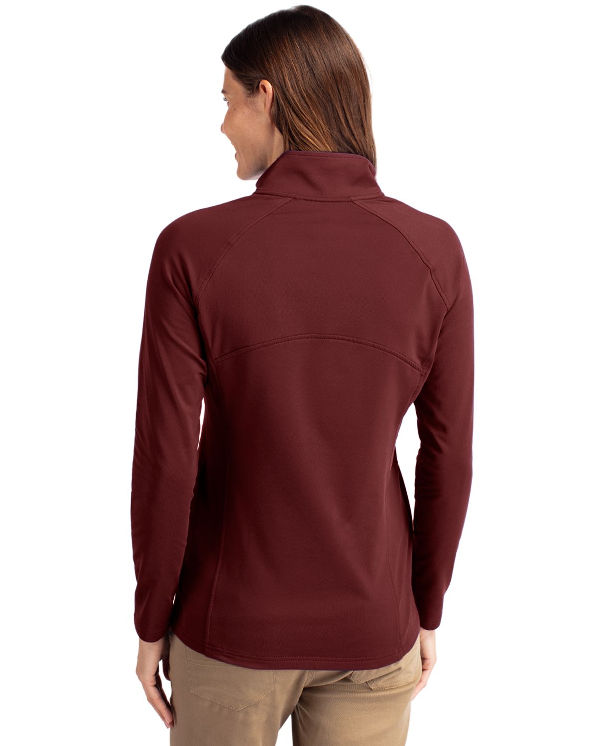 Cutter & Buck Women's Adapt Recycled Soft Knit Stretch Half Zip Pullover-6