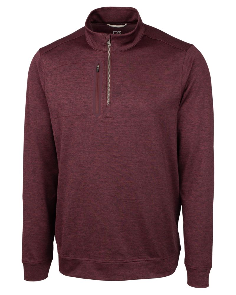 Cutter & Buck Men's Stealth Heathered Quarter Zip-2