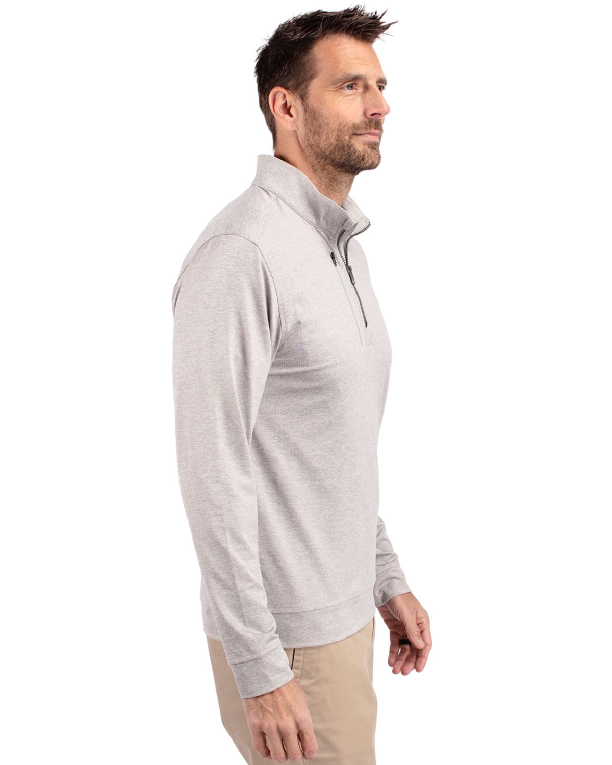 Cutter & Buck Men's Stealth Heathered Quarter Zip-6