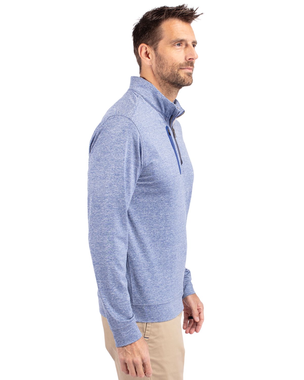 Cutter & Buck Men's Stealth Heathered Quarter Zip-3