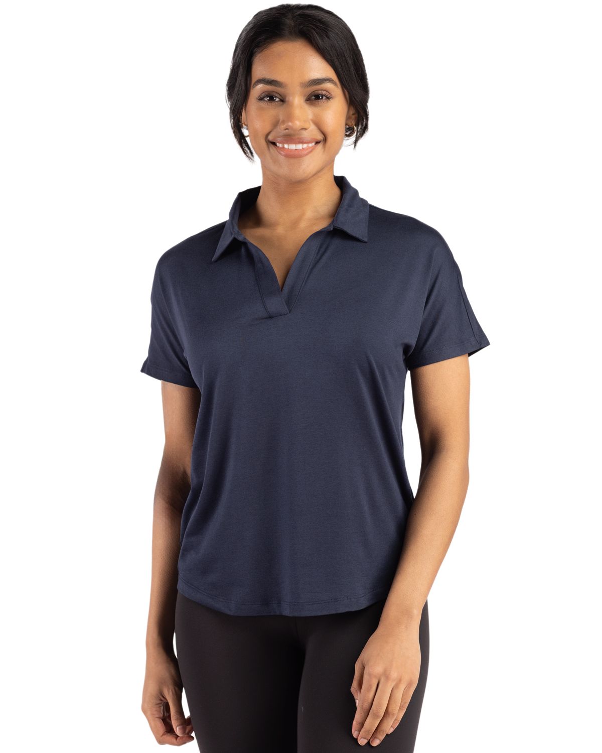 Cutter & Buck Women's Coastline Recycled Double Peached Dolman Polo-4