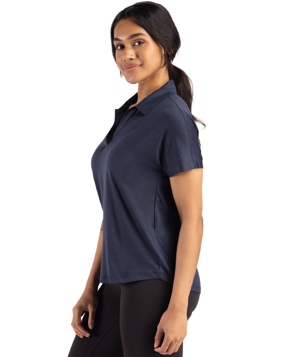 Cutter & Buck Women's Coastline Recycled Double Peached Dolman Polo-5