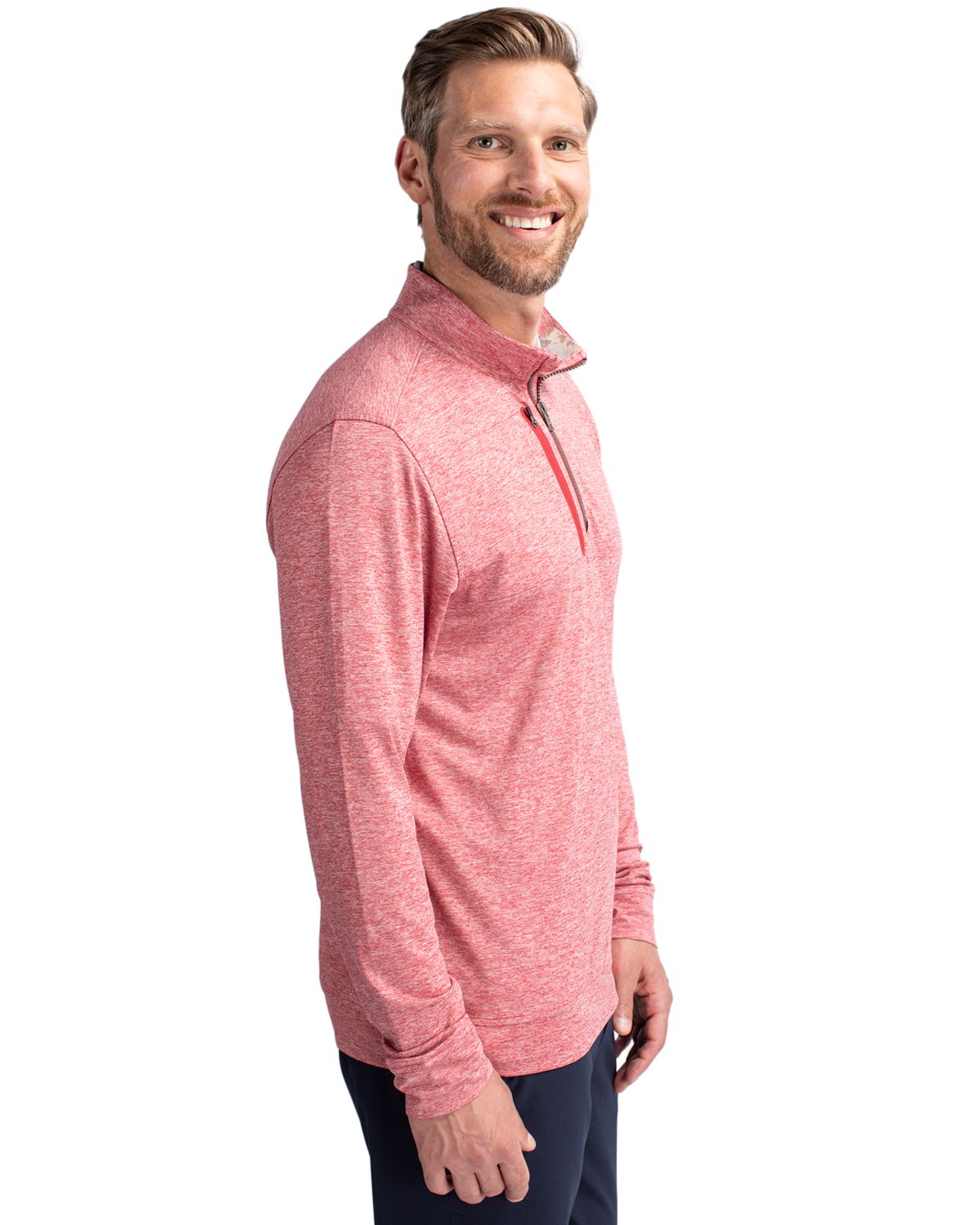 Cutter & Buck Men's Stealth Heathered Quarter Zip-1