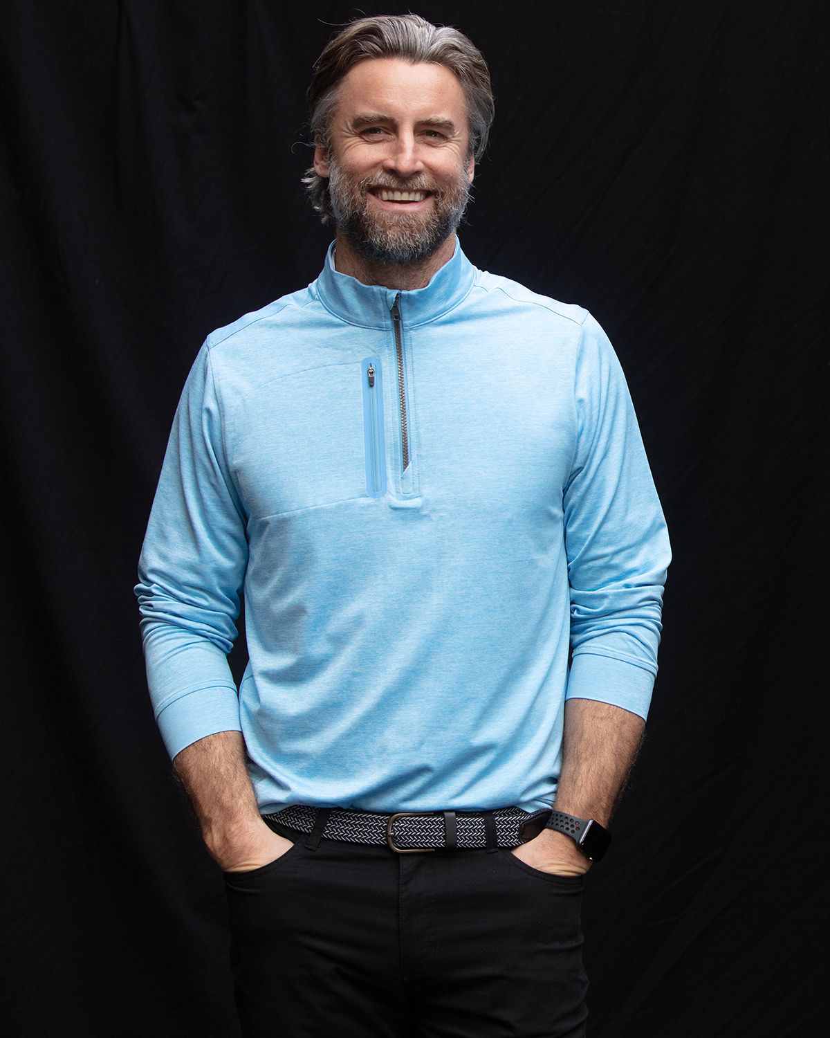 Cutter & Buck Men's Stealth Heathered Quarter Zip-2