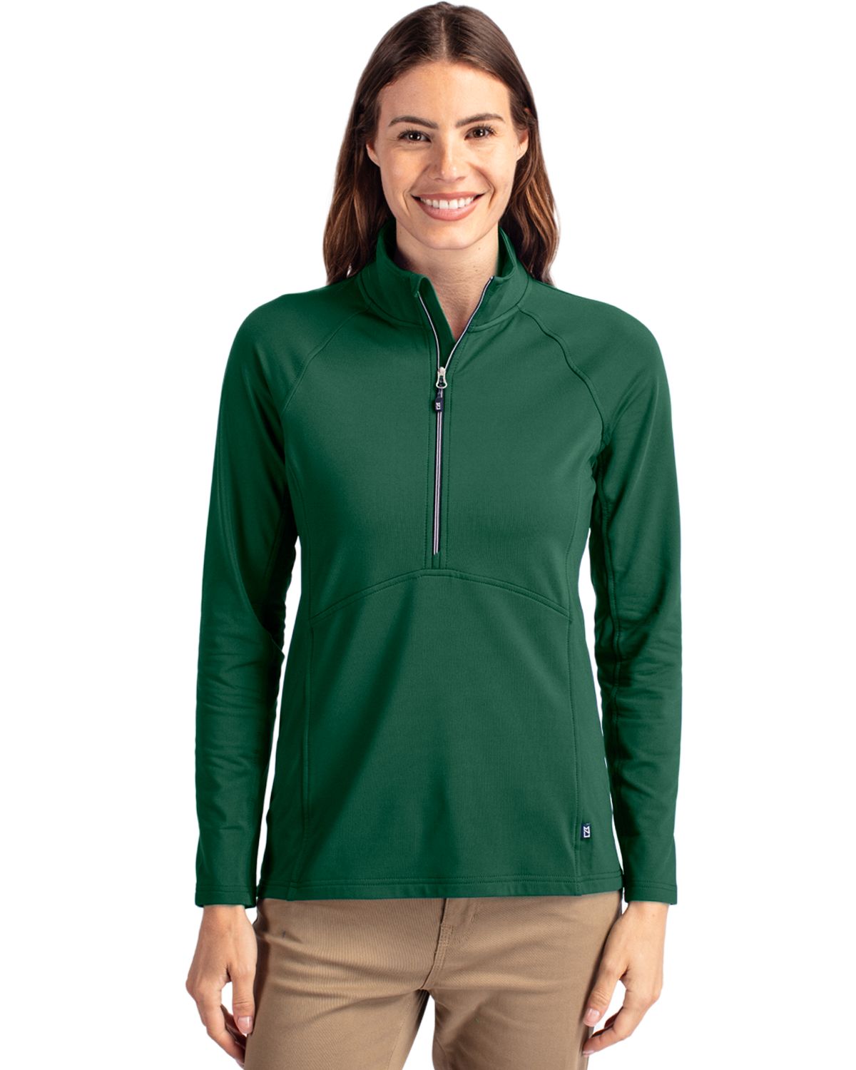 Cutter & Buck Women's Adapt Recycled Soft Knit Stretch Half Zip Pullover-5