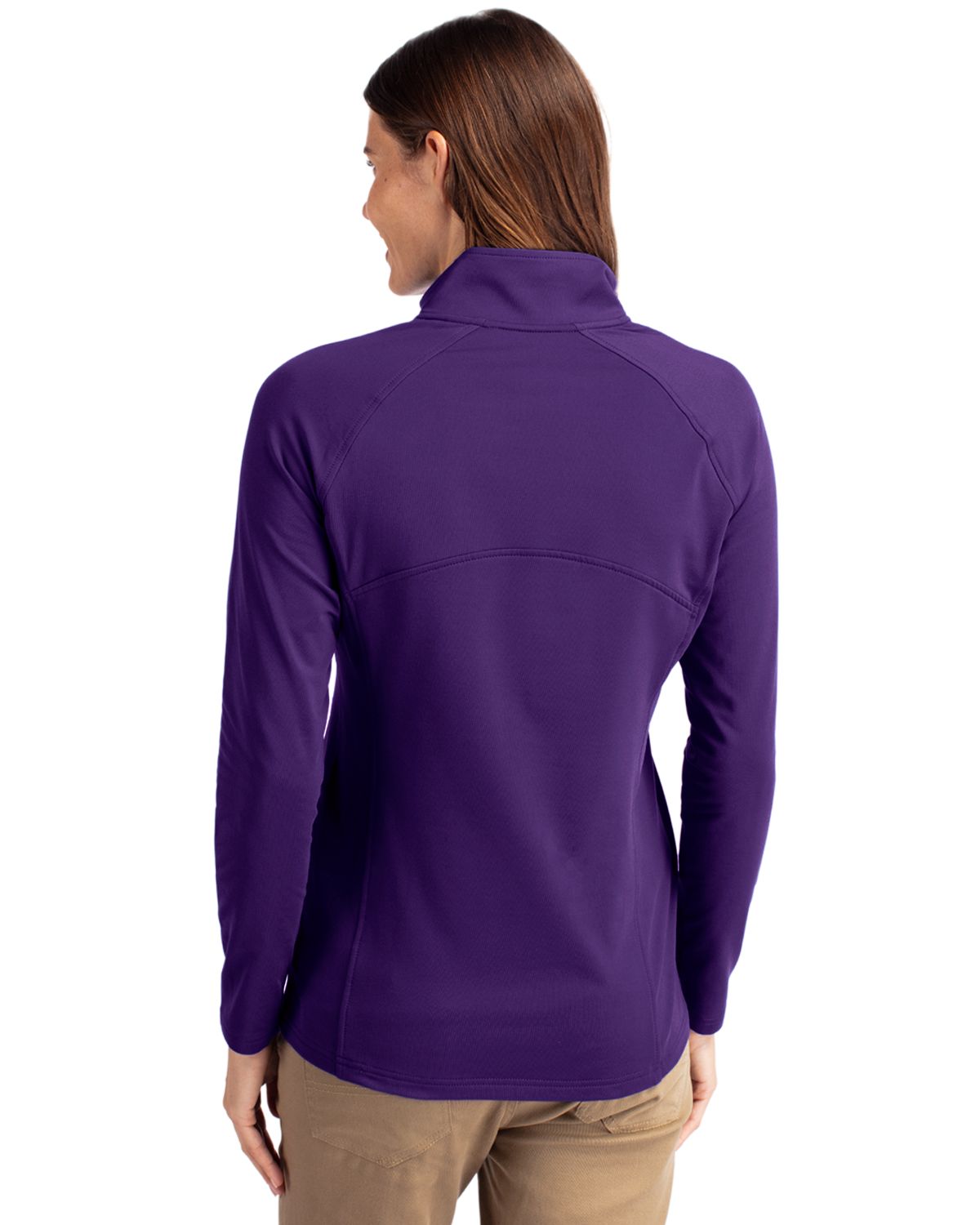 Cutter & Buck Women's Adapt Recycled Soft Knit Stretch Half Zip Pullover-2
