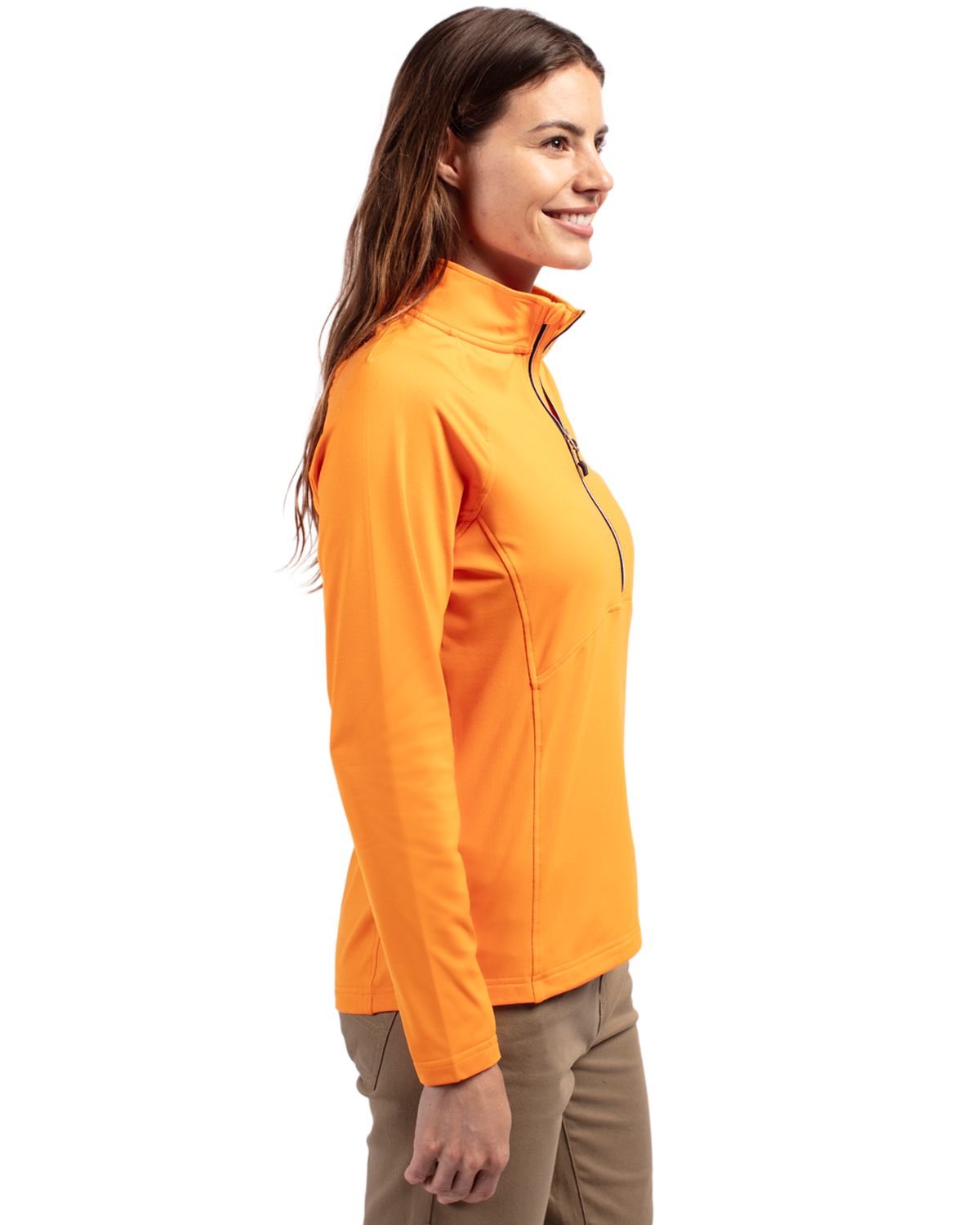 Cutter & Buck Women's Adapt Recycled Soft Knit Stretch Half Zip Pullover-6