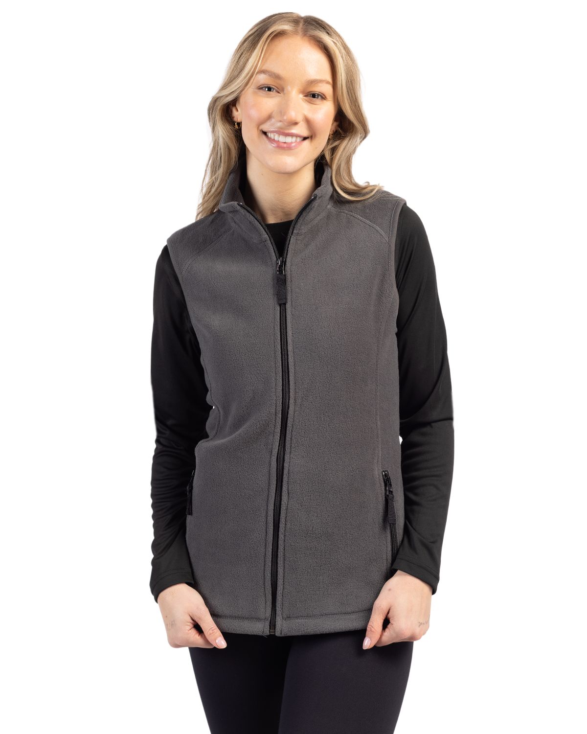 Clique Women's Summit Performance Fleece Full Zip Vest-2