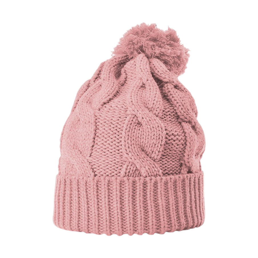 Richardson 141 Chunk Twist Knit Beanie with Cuff & Pom Hat Unisex Accessories Hats & Caps