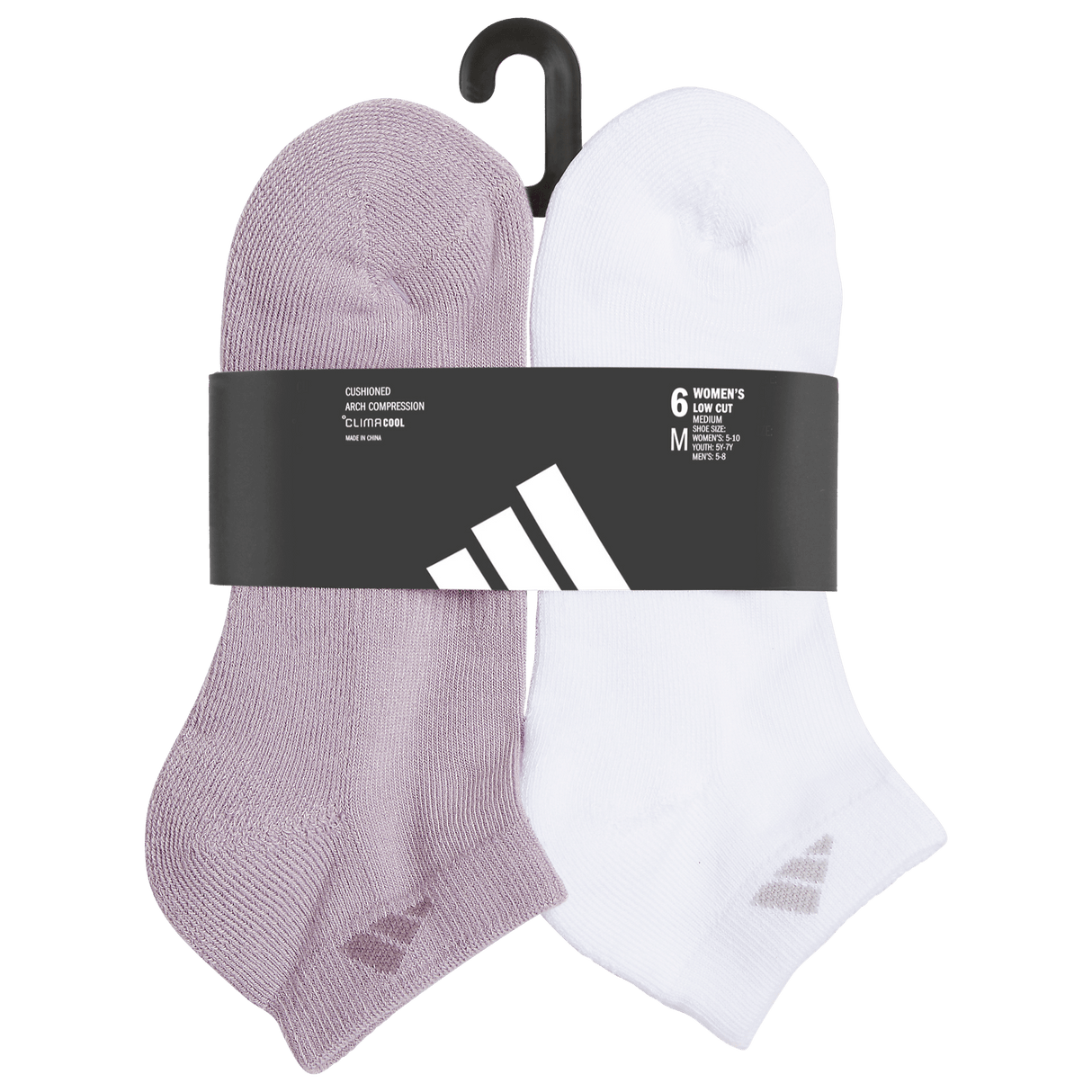 adidas Women's Athletic Cushioned 6-Pack Low Cut Sock-7