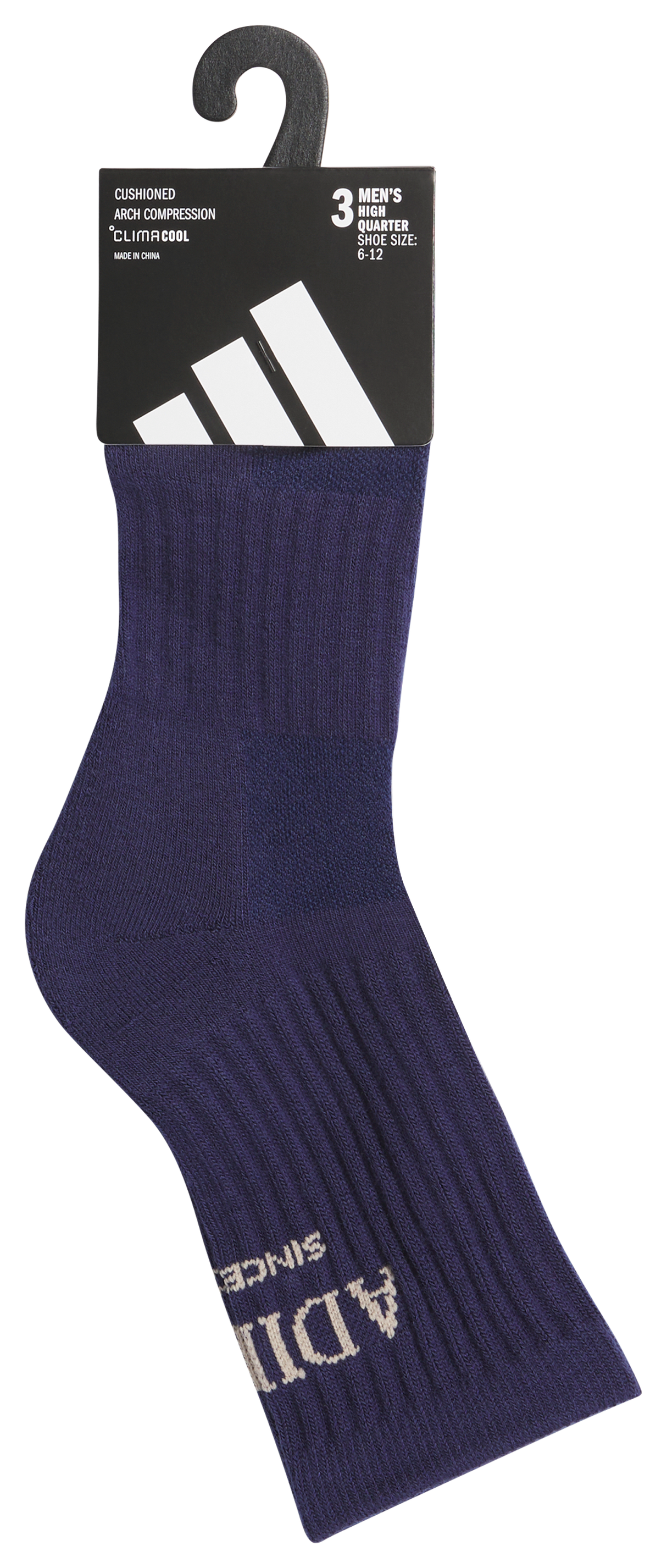 adidas Men's Cushioned Sport 5.0 3-Pack High Quarter Sock-6