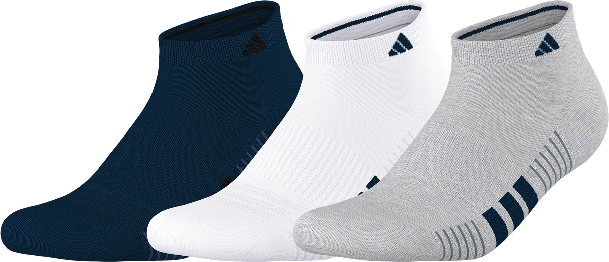 adidas Men's Cushioned 4.0 3-Pack Low Cut Sock-1