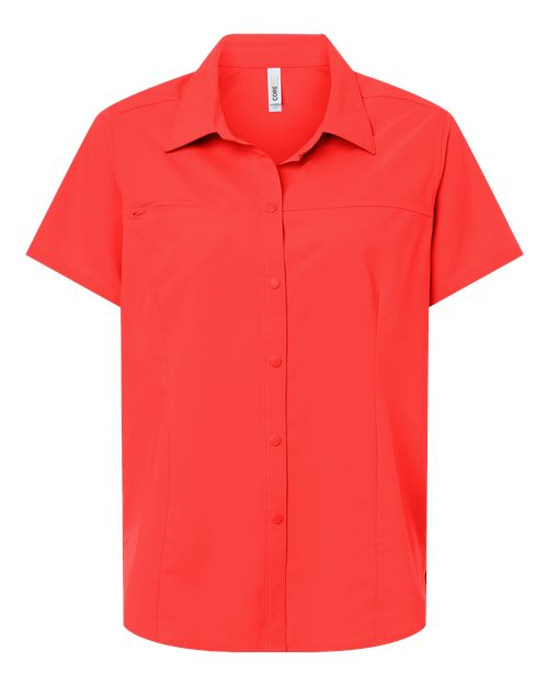 CORE365 Women's UltraUVP Shoreline Short Sleeve Staff Shirt-1