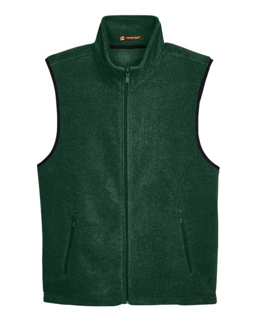 Harriton Men's Fleece Full-Zip Vest-1