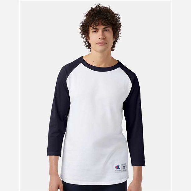 Champion Men's Raglan Sleeve Baseball T-Shirt-3