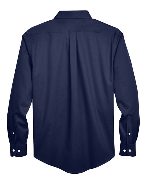Devon & Jones Men's Tall Crown Collection Solid Stretch Twill Woven Dress Shirt-2