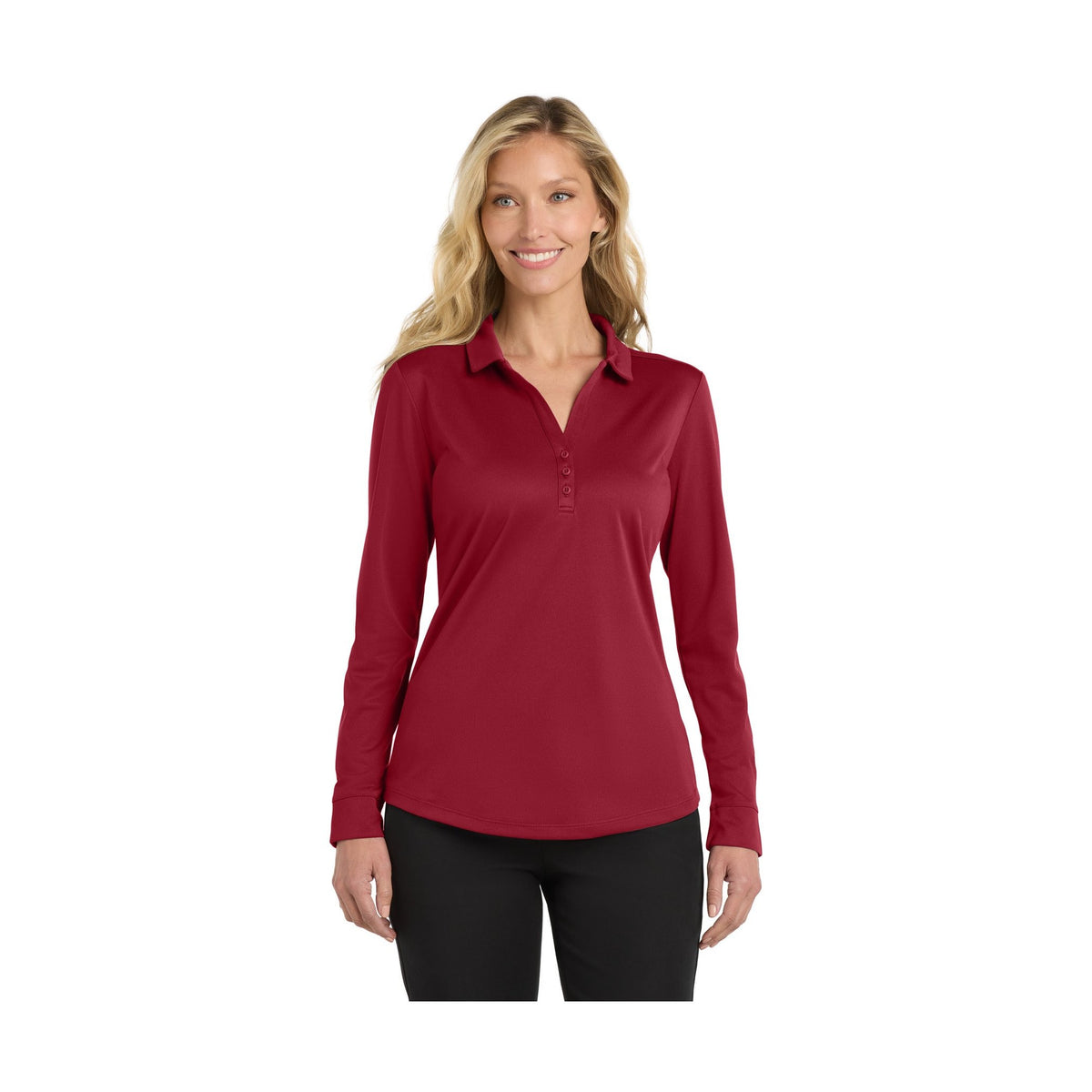 Port Authority Women's Silk Touch Performance Long Sleeve Polo