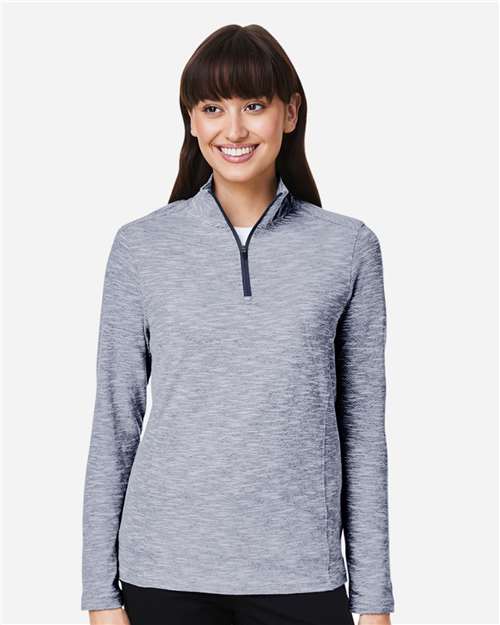 North End Women's Eclipse Jacquard Quarter-Zip Pullover-3
