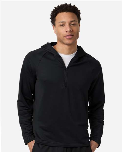 Team 365 Men's Qualify Quarter-Zip Hooded Pullover-3