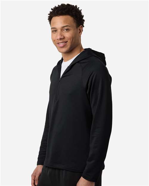 Team 365 Men's Qualify Quarter-Zip Hooded Pullover-4