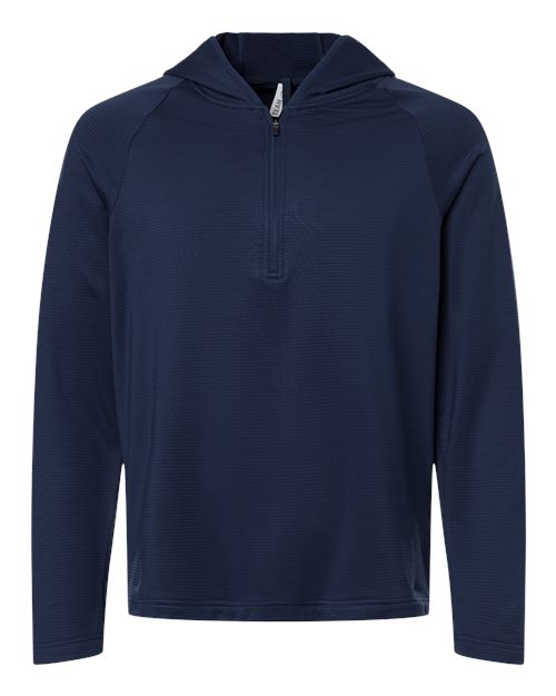 Team 365 Men's Qualify Quarter-Zip Hooded Pullover-1