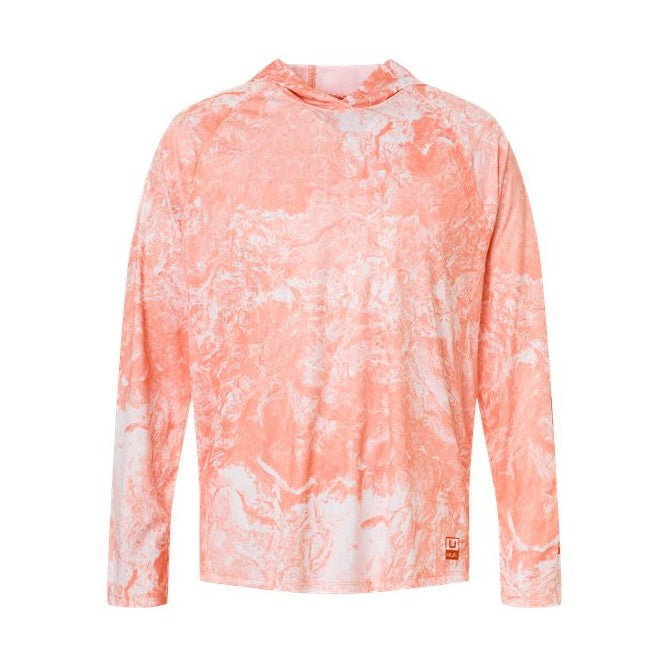 HUK Men's Pursuit Mossy Oak Printed Hooded Long Sleeve T-Shirt-1