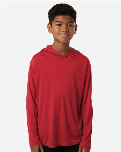AllPro Youth Pro-Lock Performance Hooded Long Sleeve T-Shirt-3