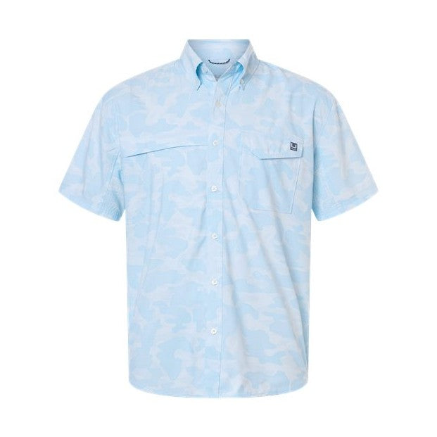 HUK Men's Tidepoint Printed Short Sleeve Shirt-1