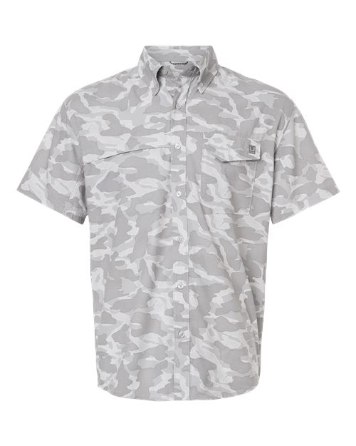 HUK Men's Tidepoint Printed Short Sleeve Shirt-1