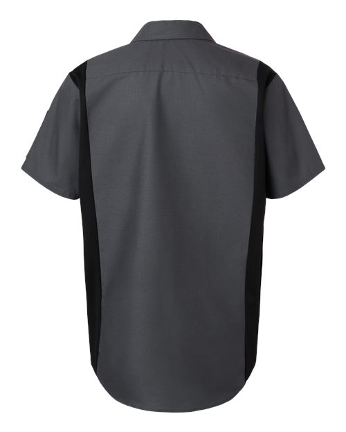 Red Kap Men's Performance Plus Short Sleeve Shirt With Oilblok Technology-2