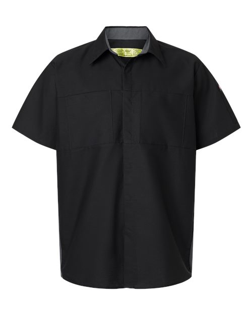Red Kap Men's Performance Plus Short Sleeve Shirt With Oilblok Technology-1