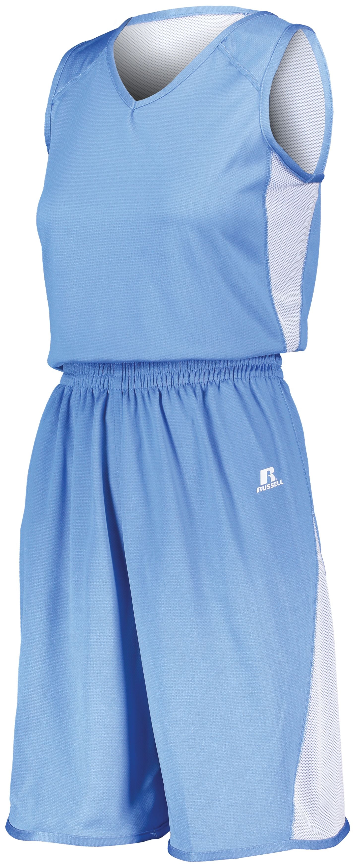 Champro Clutch Adult Reversible Basketball Jersey - S / Light Blue/White
