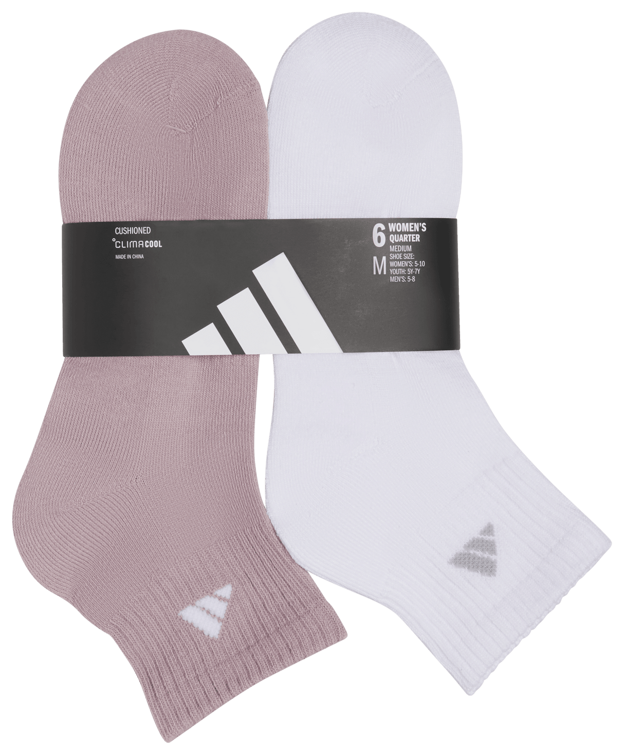 adidas Women's Classic Cushioned 6-Pack Quarter Sock-5