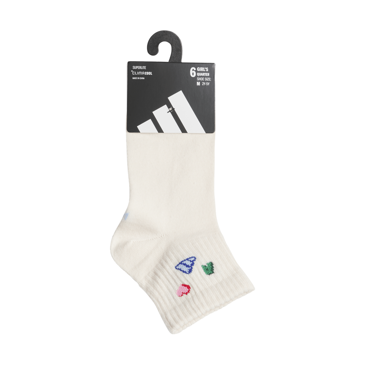adidas Girl's Charm Fashion 6-Pack Quarter Sock-5