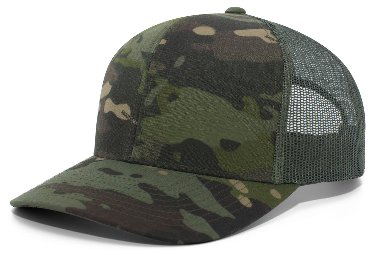Pacific Headwear Multicam Trucker Snapback Cap Unisex Accessories Hats & Caps