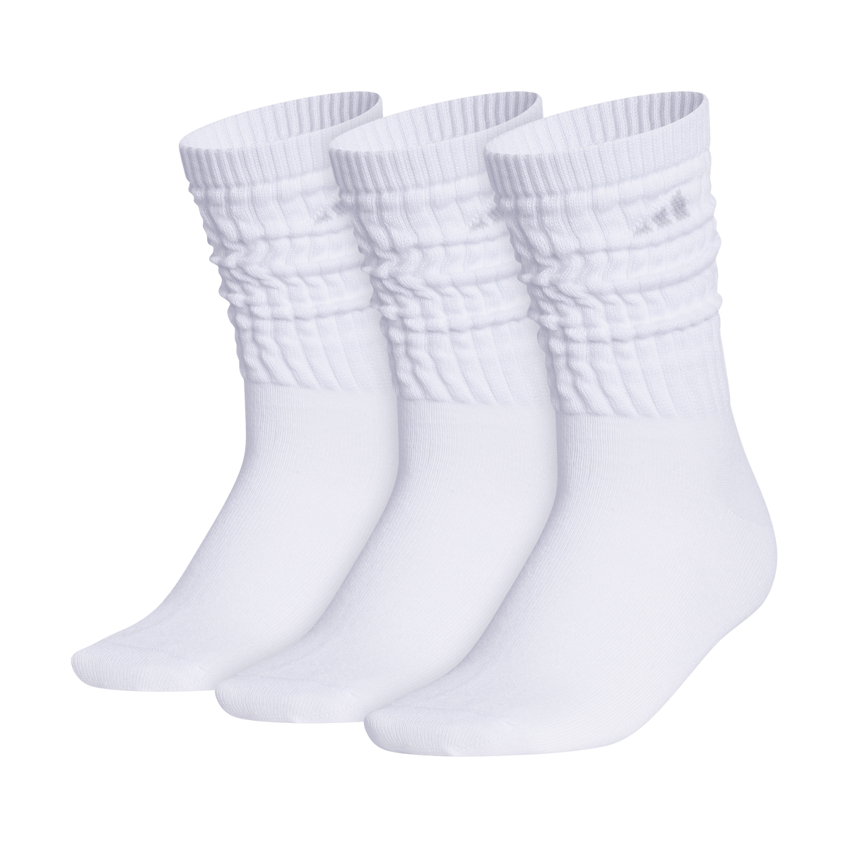 adidas Women's Athletic Scrunch 3-Pack Crew Sock Unisex Accessories Socks