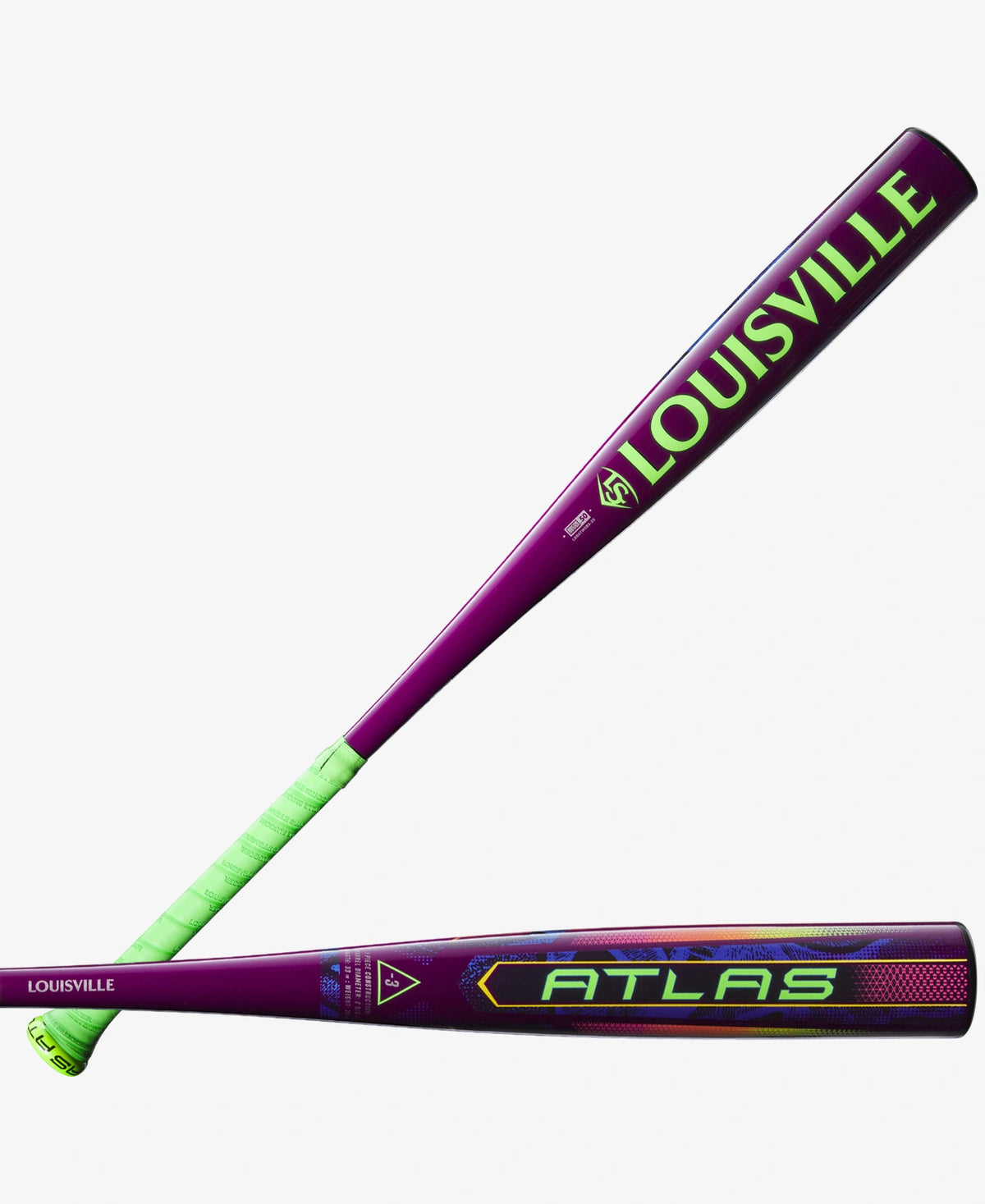 Louisville Slugger 2025 CWS Atlas Neon Energy -3 BBCOR Baseball Bat