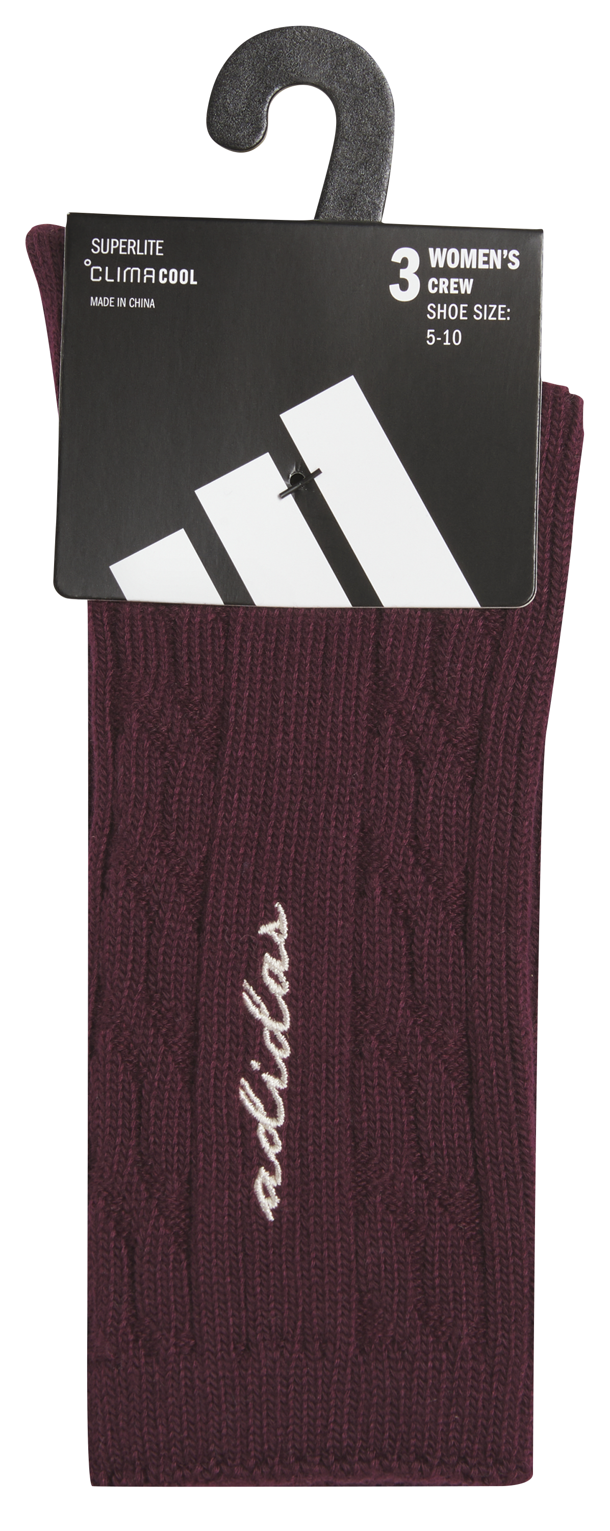 adidas Women's Athletic Cable Knit 3-Pack Crew-7