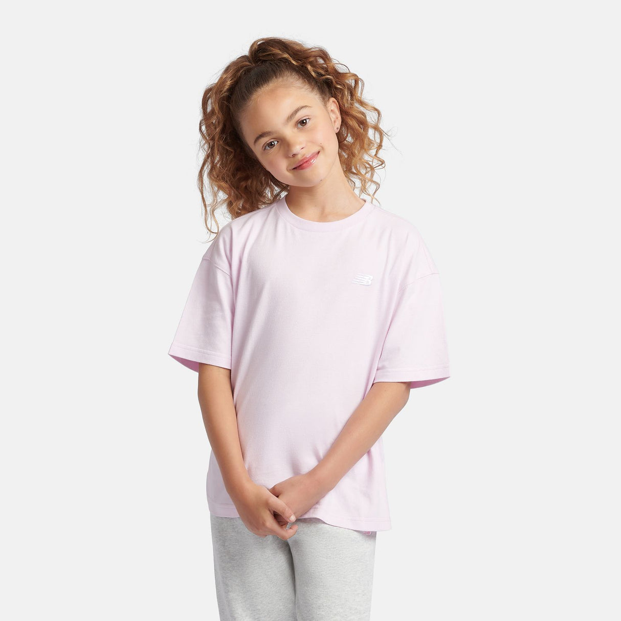 New Balance Girls' Small Logo Jersey T-Shirt-5