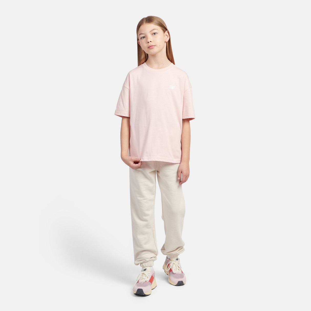 New Balance Girls' Small Logo Jersey T-Shirt-4