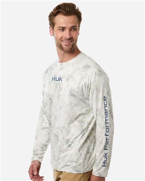 HUK Men's Airweight KS Printed Crewneck Pullover-4